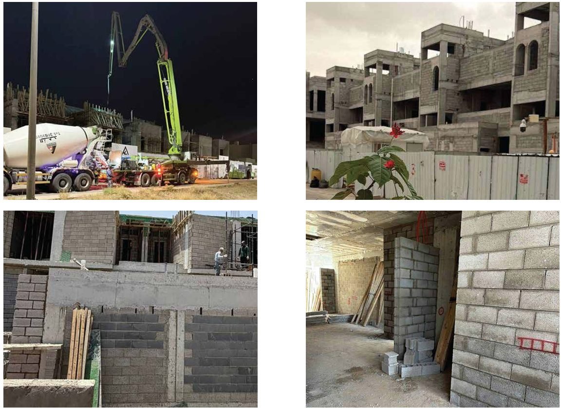 Wall construction progress