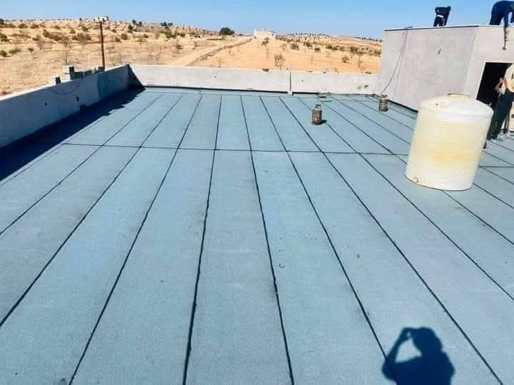 Waterproofing membrane installed on a rooftop